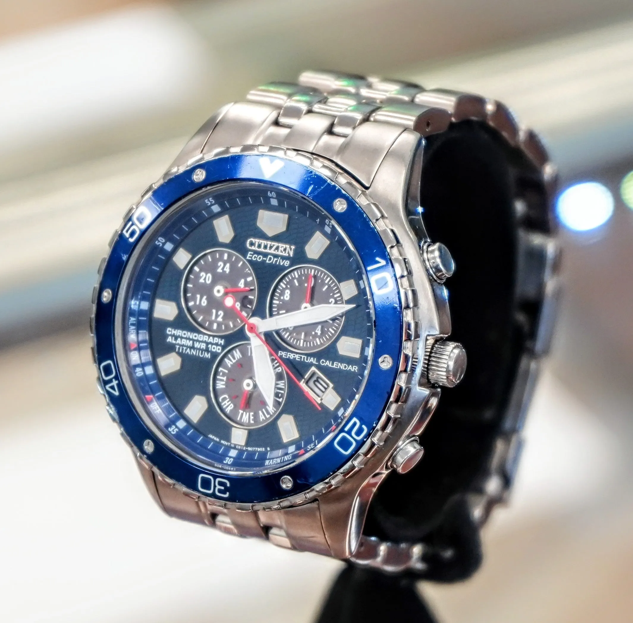 CITIZEN Eco-Drive Perpetual Calendar Watch Chronograph Wristwatch Ref. BL5350-59L