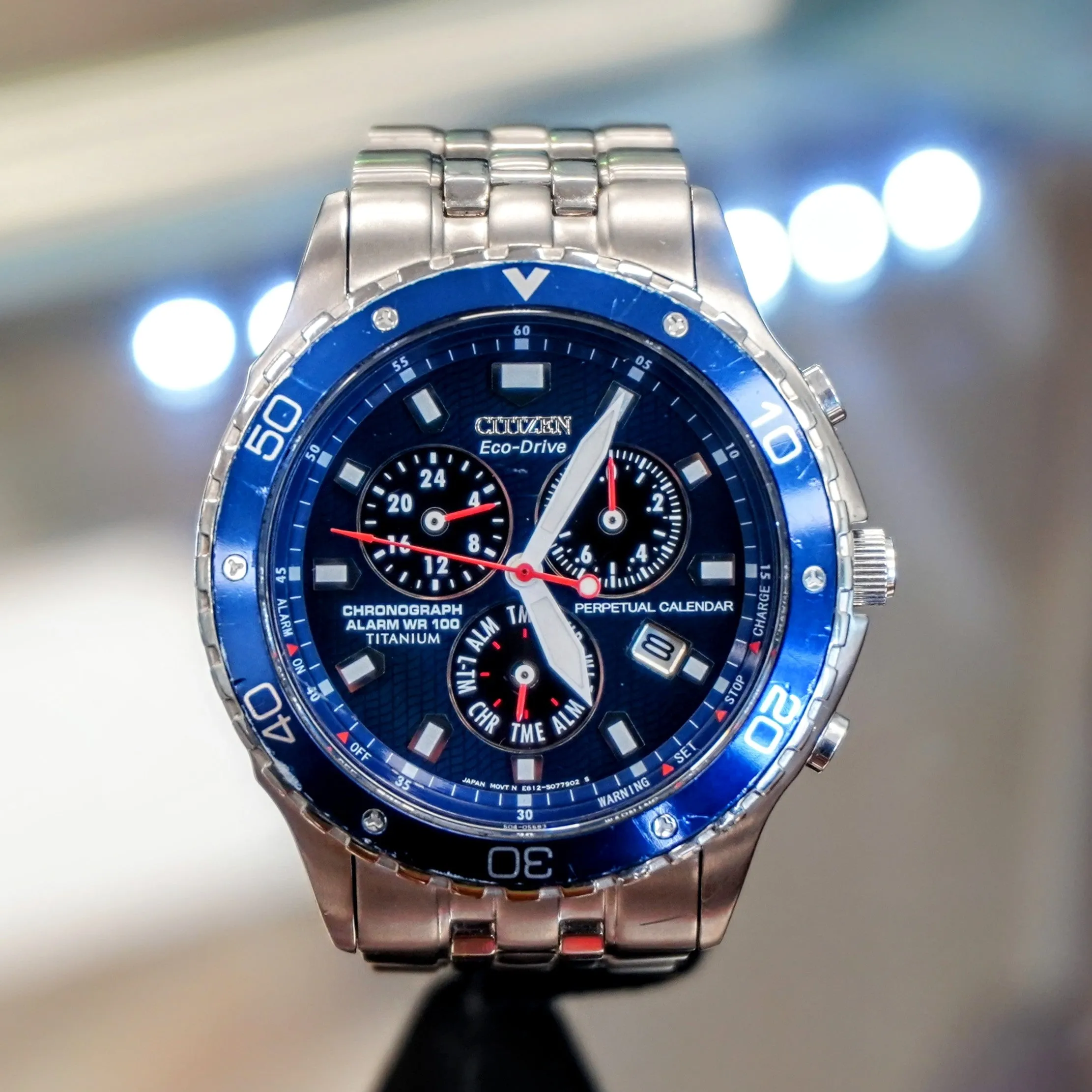 CITIZEN Eco-Drive Perpetual Calendar Watch Chronograph Wristwatch Ref. BL5350-59L