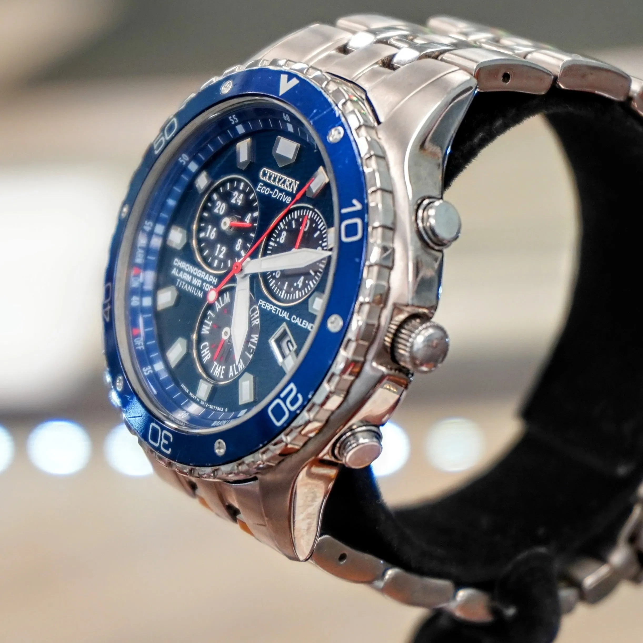 CITIZEN Eco-Drive Perpetual Calendar Watch Chronograph Wristwatch Ref. BL5350-59L
