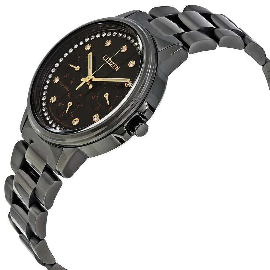 Citizen Silhouette Black Crystal-set Dial Ladies Watch FD2047-58E