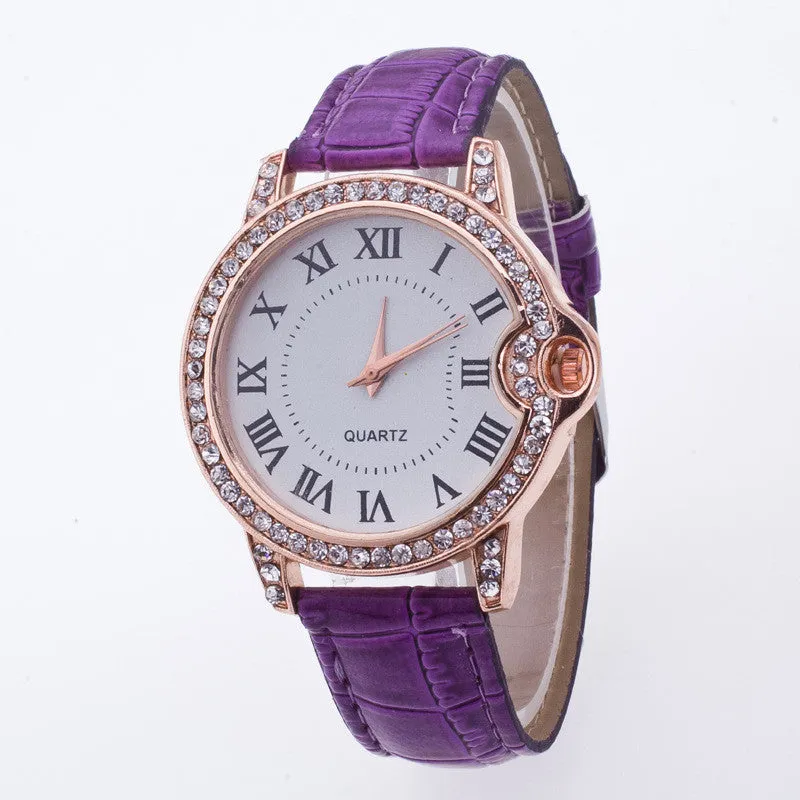 Classic Shinning Rhinestone Quartz Watch