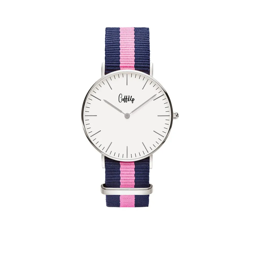 Cuff Watch - Blue & Pink