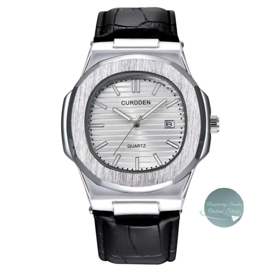 Curdden Men's Luxury Quartz Leather Watch