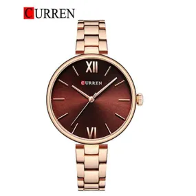 CURREN Original Brand Stainless Steel Band Wrist Watch For Women With Brand (Box & Bag)-9017