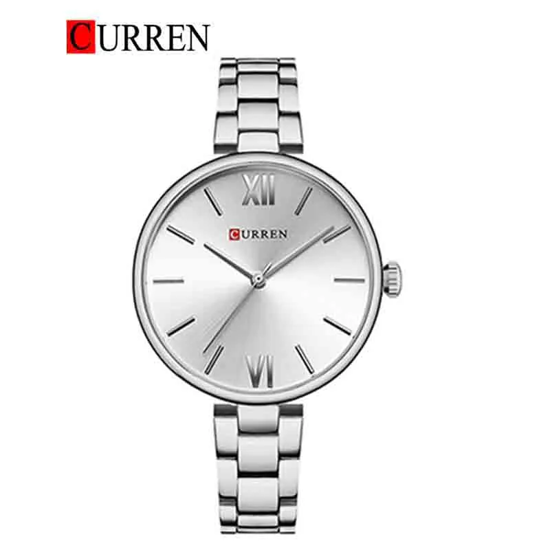 CURREN Original Brand Stainless Steel Band Wrist Watch For Women With Brand (Box & Bag)-9017