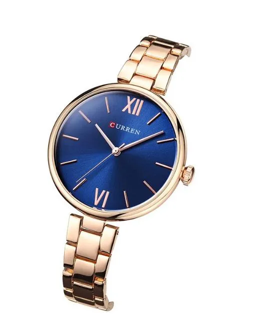 CURREN Original Brand Stainless Steel Band Wrist Watch For Women With Brand (Box & Bag)-9017
