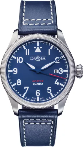 Davosa Aviator Quartz Blue