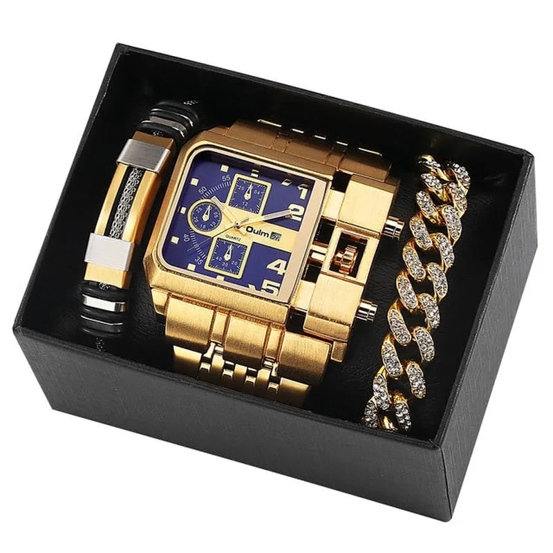 De Luxo Oulm Luxury Gold Men's Watch