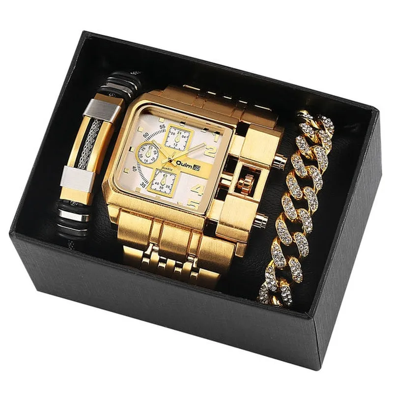 De Luxo Oulm Luxury Gold Men's Watch