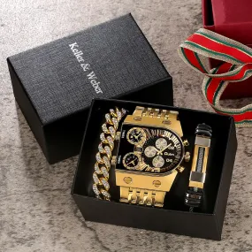 De Luxo Oulm Luxury Gold Men's Watch