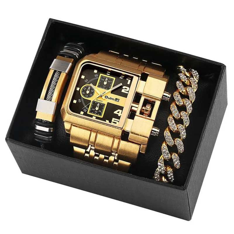 De Luxo Oulm Luxury Gold Men's Watch