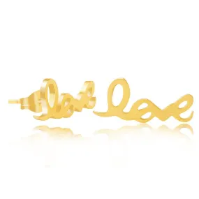 Delicate Love Symbol Letter Stud Earrings For