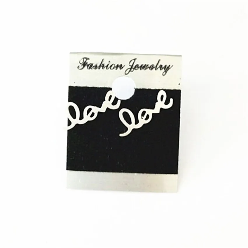 Delicate Love Symbol Letter Stud Earrings For