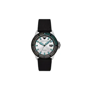 Emporio Armani Three-Hand Date Black rPET Watch