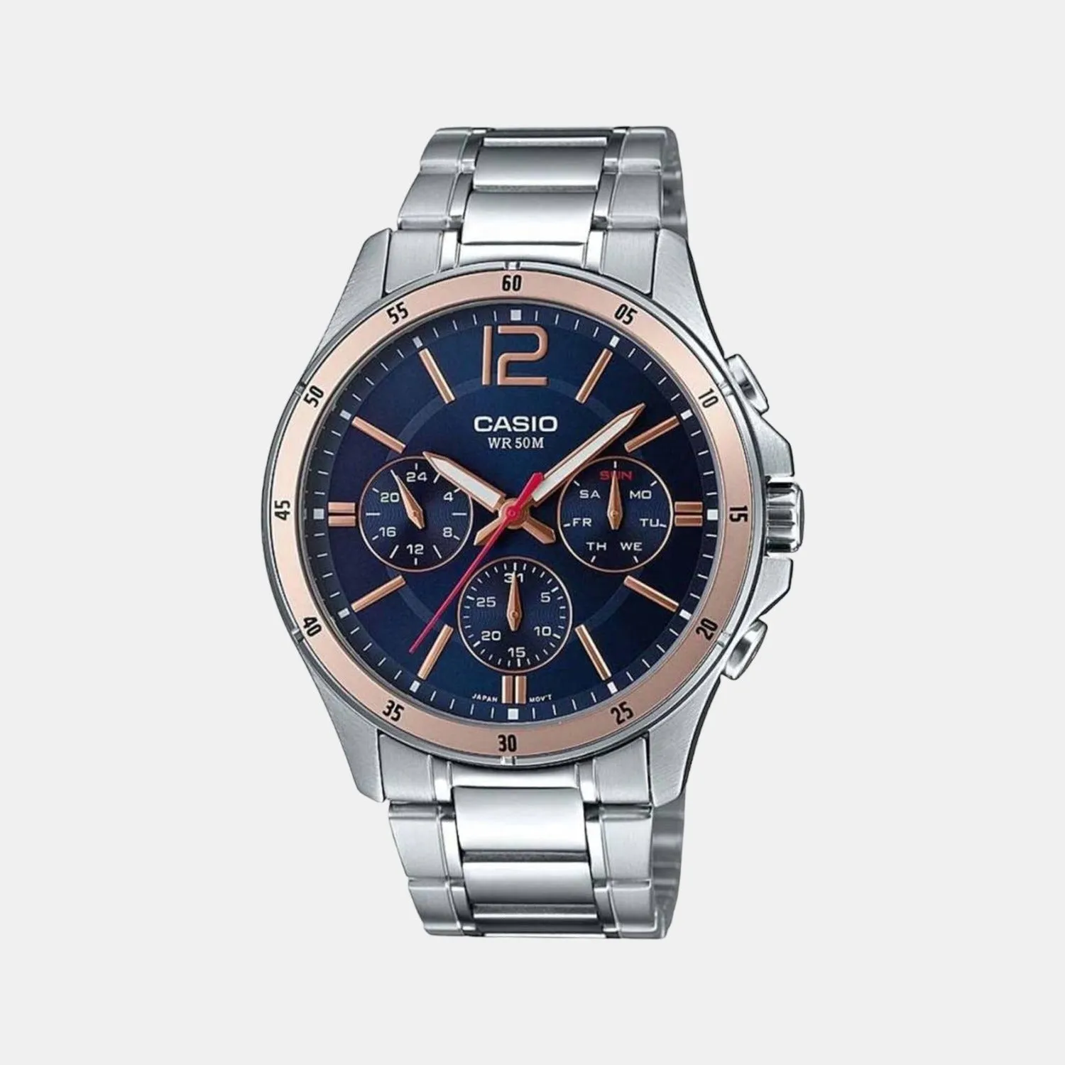 Enticer Men's Chronograph Stainless Steel Watch A1885 - MTP-1374HD-2A2VIF