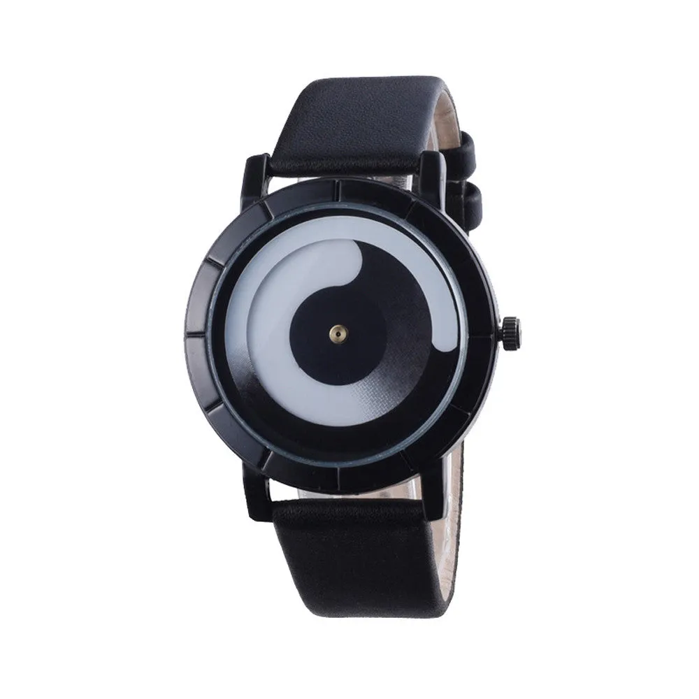 Fashion 2017 Watch Women Men Unisex Simple And Creative Trends Couple Lovers Black Strap Quartz Wristwatches Ladies montre