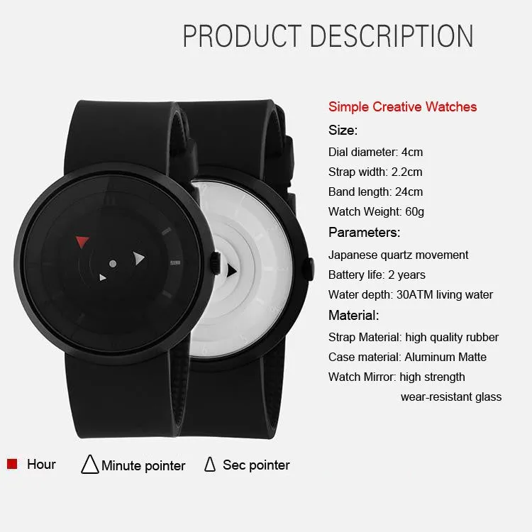 Fashion Creative Water-Reistant Sport Watches Men Casual Black Rubber Strap Military Watch Time Hour Clock Boy Relogio Masculino