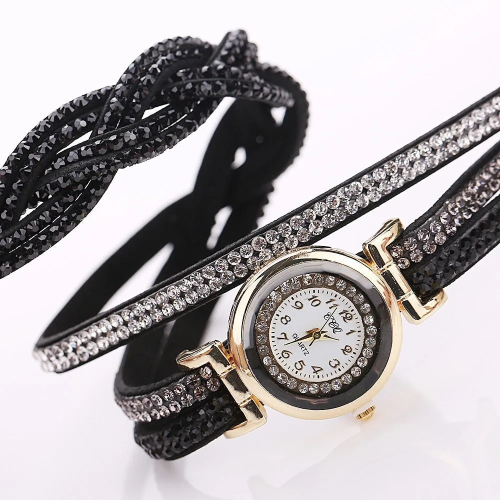 Fashion Luxury Casual Rhinestone Quartz Bracelet Watches for Women