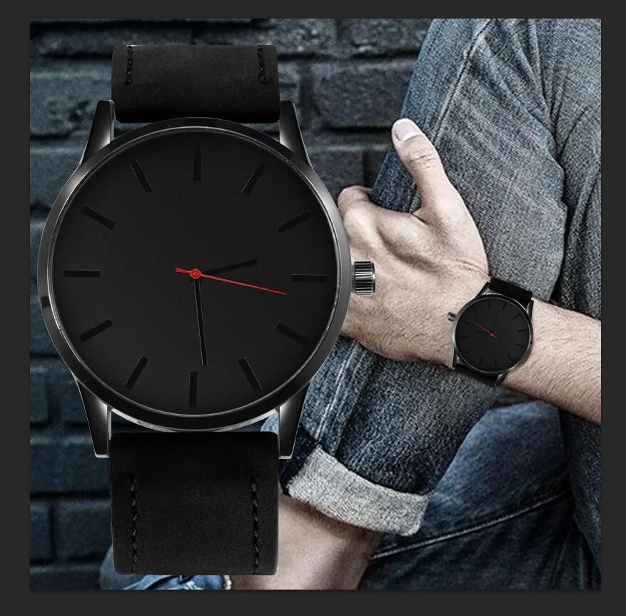 Fashion Men's Watch Military Business Men Watch Leather Sport Watches