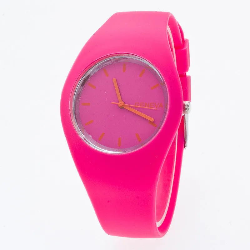Fashion Silica Gel Strap Casual Watch