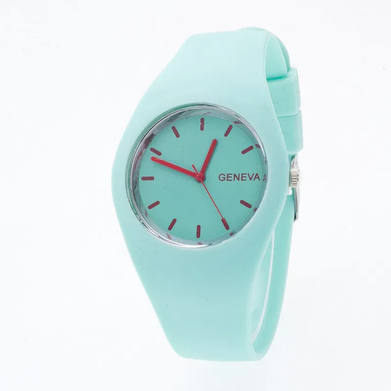 Fashion Silica Gel Strap Casual Watch