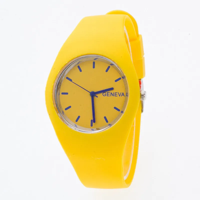 Fashion Silica Gel Strap Casual Watch