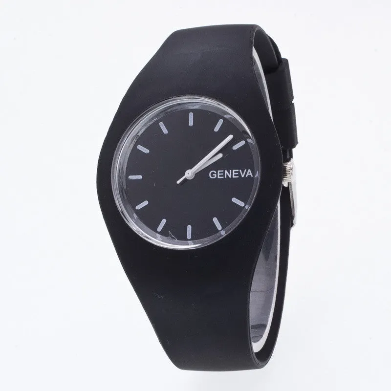 Fashion Silica Gel Strap Casual Watch