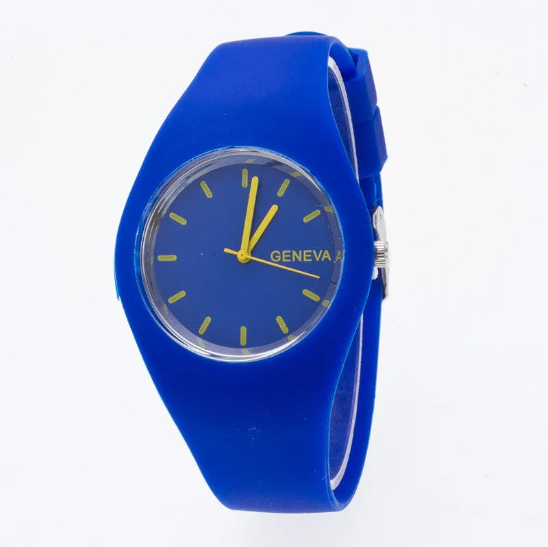 Fashion Silica Gel Strap Casual Watch