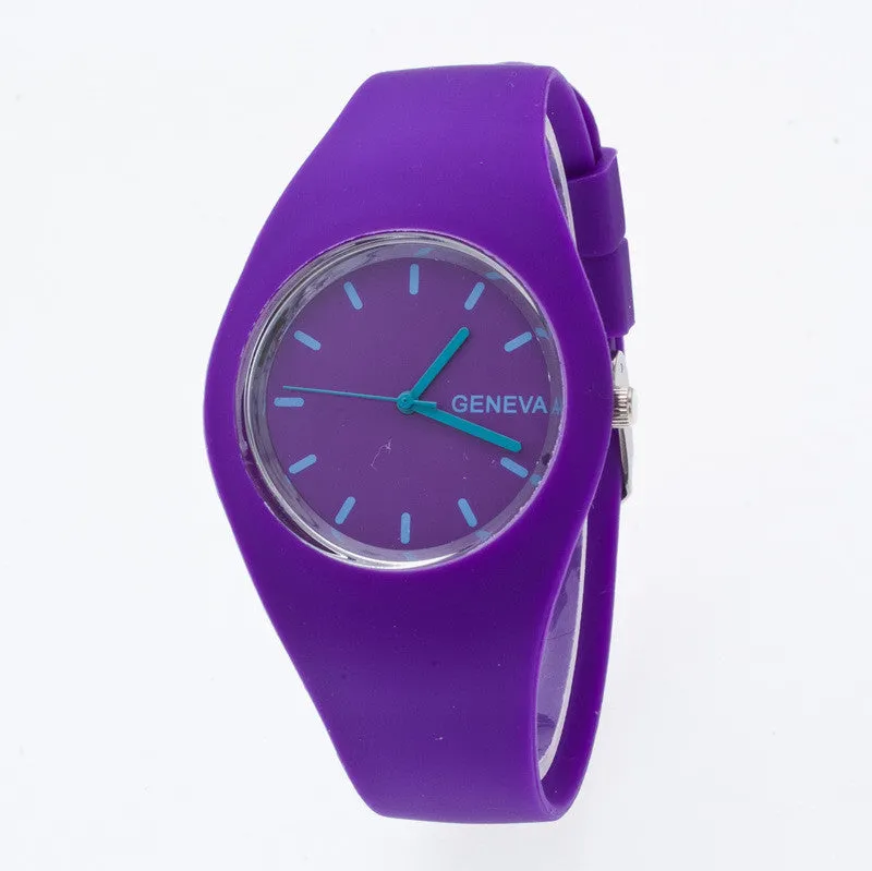 Fashion Silica Gel Strap Casual Watch
