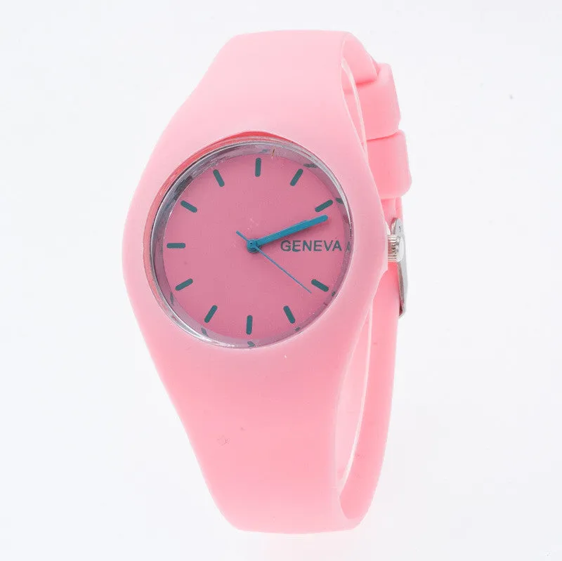 Fashion Silica Gel Strap Casual Watch