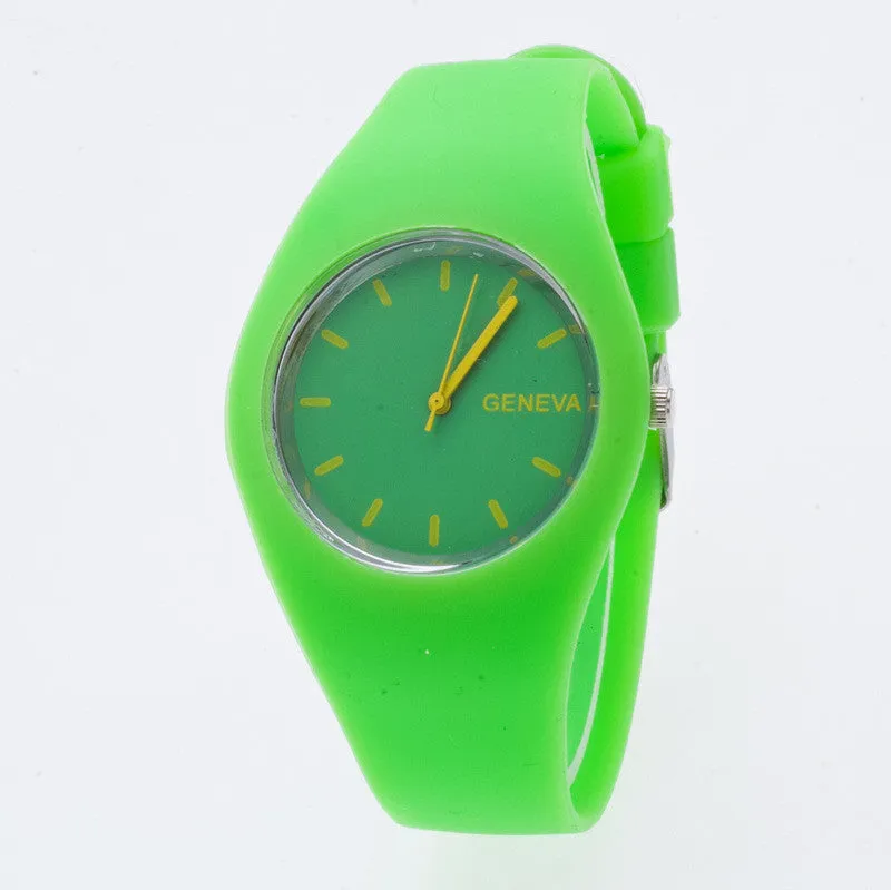 Fashion Silica Gel Strap Casual Watch