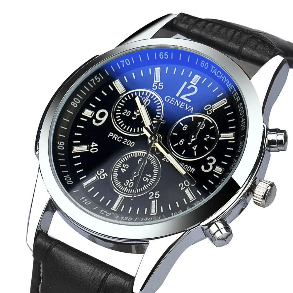 Faux Leather Analog Watches for Men