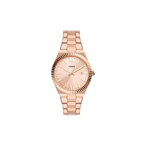 Fossil Scarlette Three-Hand Date Rose Gold-Tone Stainless Steel Watch