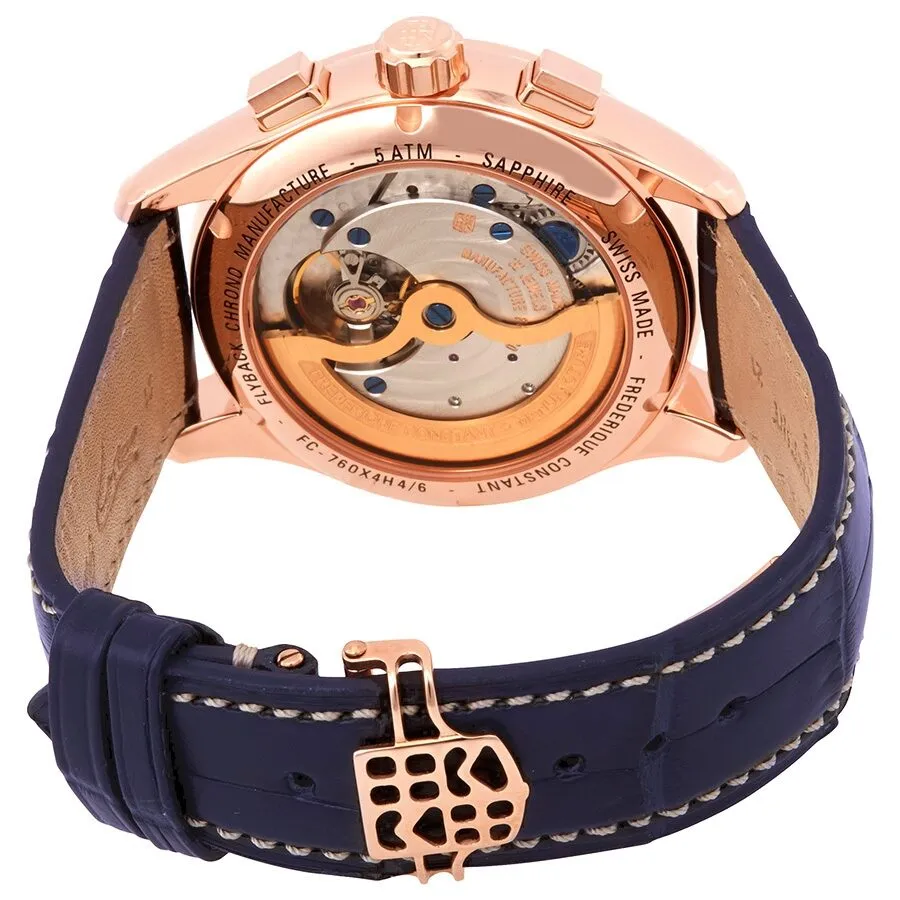 Frederique Constant Flyback Chronograph Manufacture Automatic Men's Rose Gold Watch FC-760N4H4