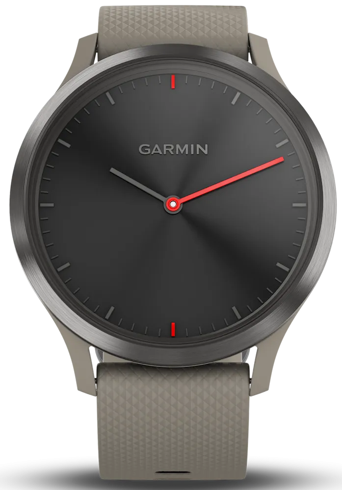 Garmin Watch Vivomove HR Black with Sandstone Silicone Band D
