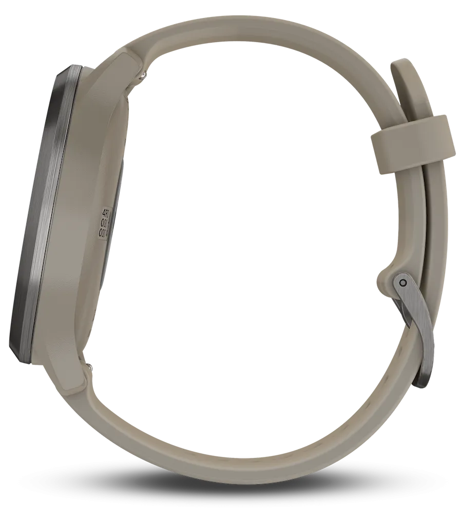 Garmin Watch Vivomove HR Black with Sandstone Silicone Band D