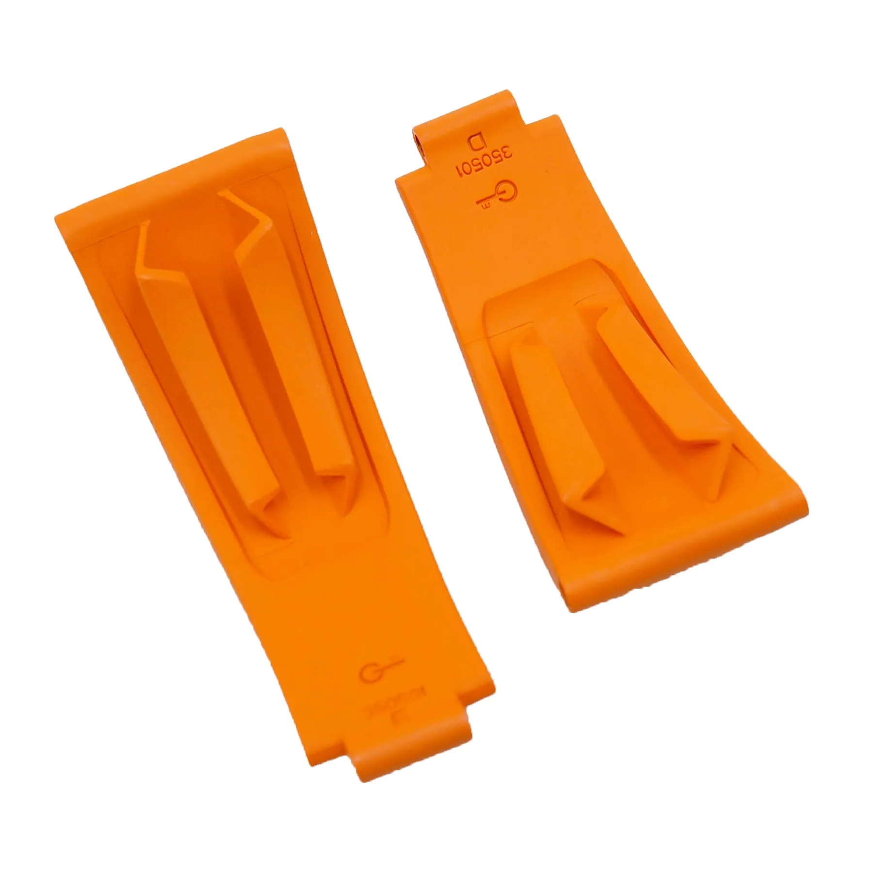 【GM】 20mm Straight End Orange Vulcanized FKM Rubber Watch Strap For Rolex, Steel Inside