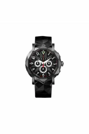 graff chronograff 42mm black steel pvd men's watch