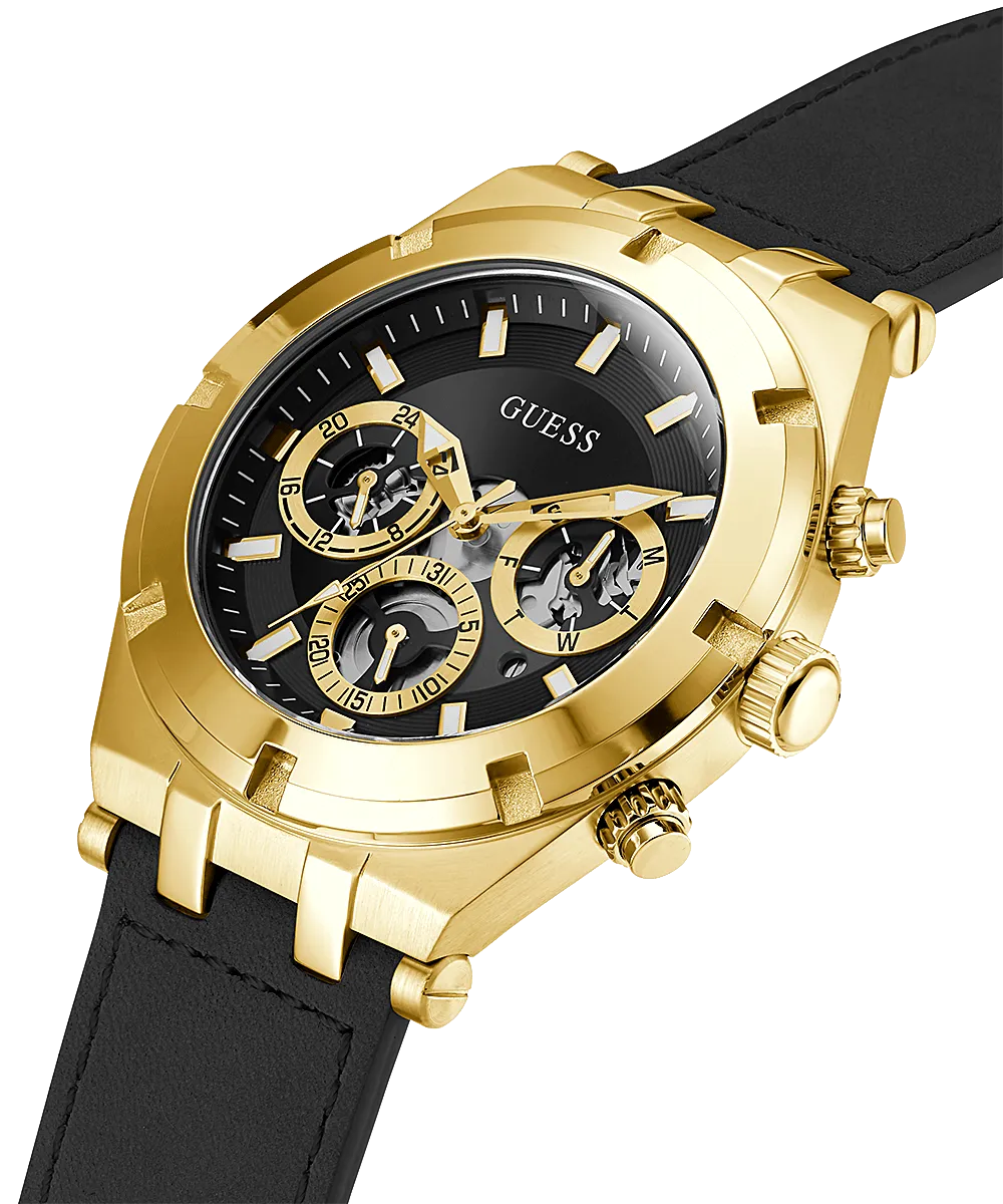 Guess Multi-function Gold & Black Men's Watch GW0262G2