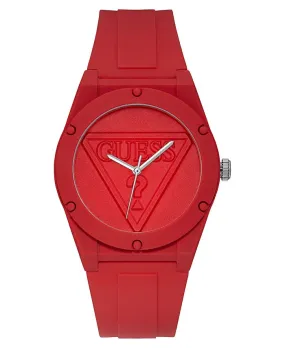 Guess U0979L3 Iconic Logo Red Silicone Strap 42mm Unisex Watches Lexor Miami