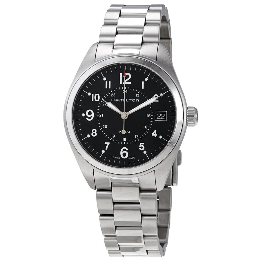 Hamilton Khaki Field Black Dial Stainless Steel Men's Watch H68551933
