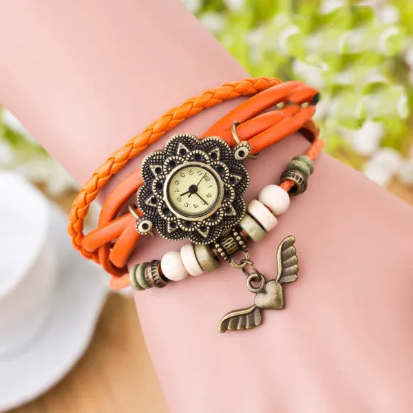 Heart With Wings Multilayer Watch