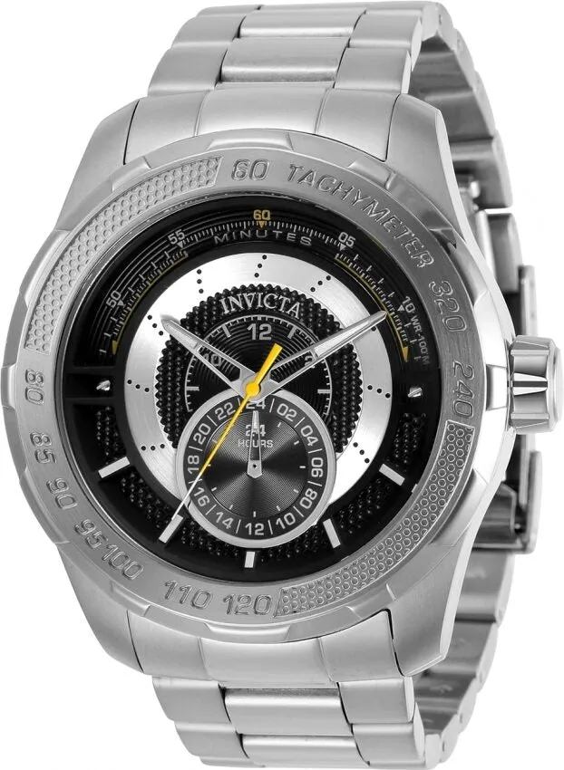 Invicta S1 Rally Quartz Black Dial Stainless Steel Men's Watch 30568