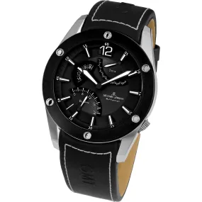 Jacques Lemans Liverpool GMT 1-1739A Gents Genuine Leather Strap Multifunction Quartz Analog Watch