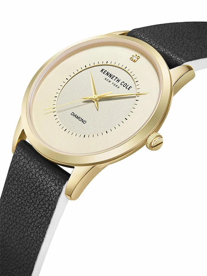 Kenneth Cole Gold Dial Men's Watch
