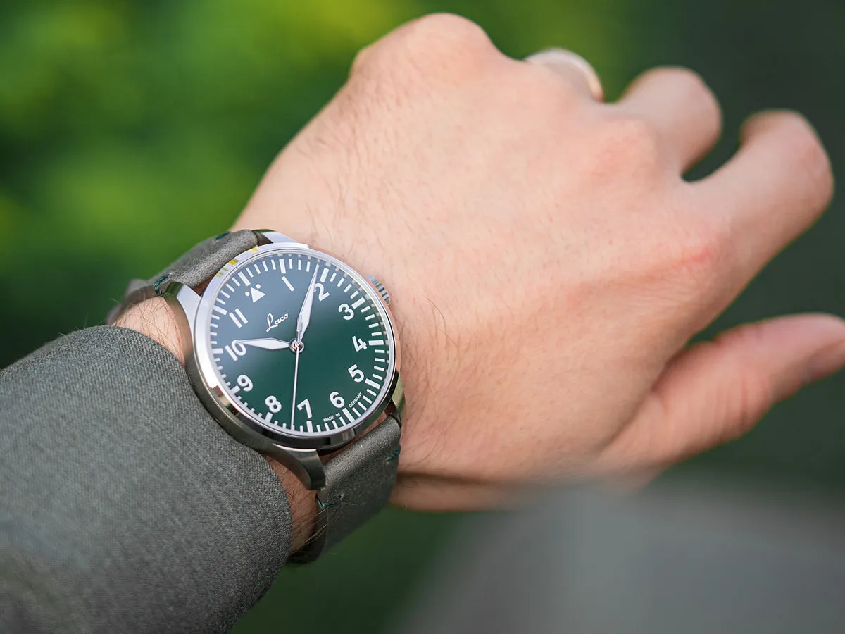 LACO PILOT WATCH BASIC AUGSBURG GRUN 42 MM AUTOMATIC