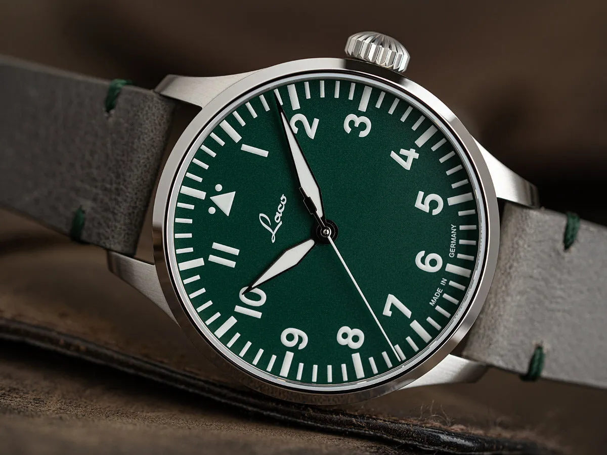 LACO PILOT WATCH BASIC AUGSBURG GRUN 42 MM AUTOMATIC