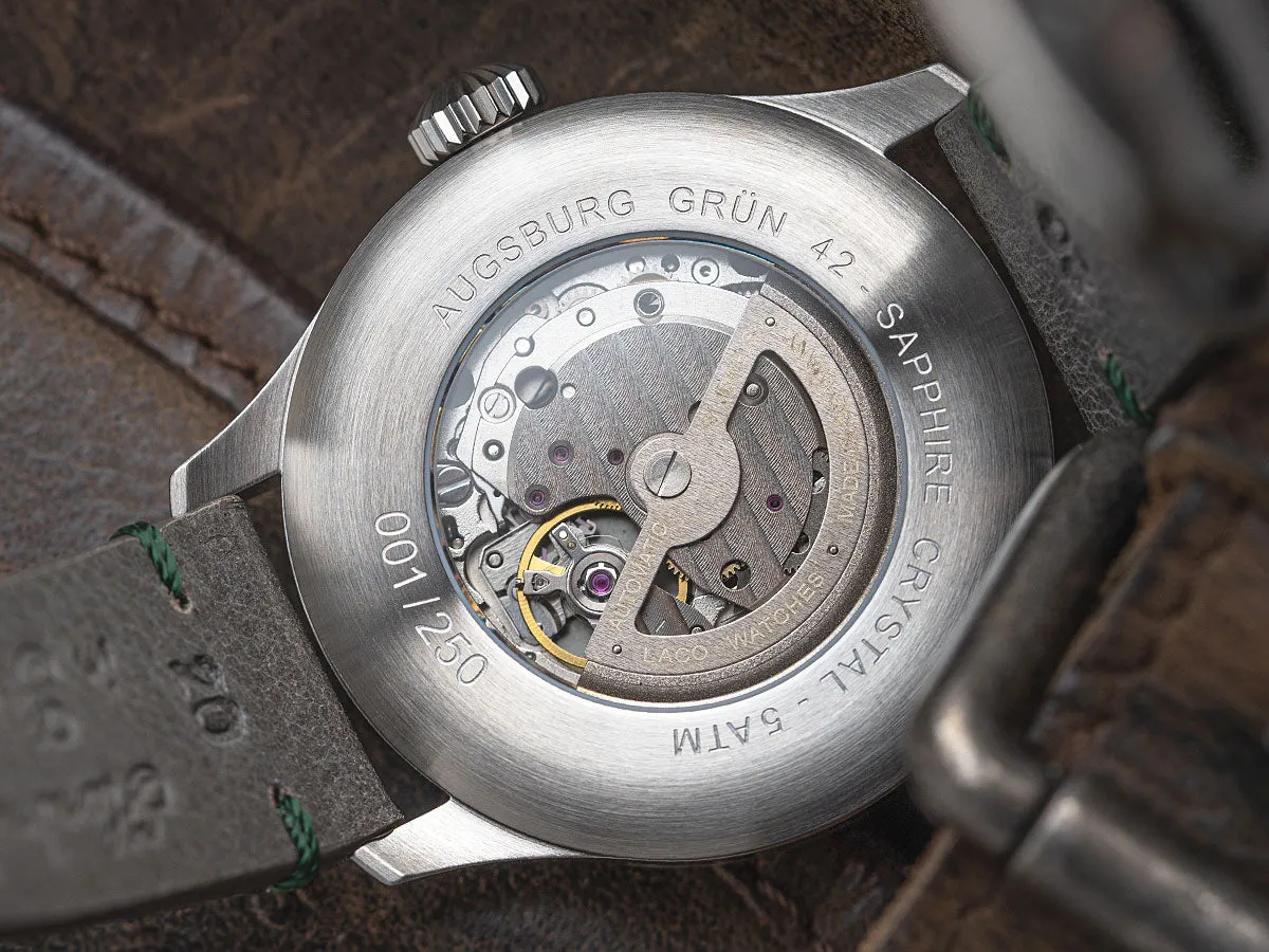 LACO PILOT WATCH BASIC AUGSBURG GRUN 42 MM AUTOMATIC