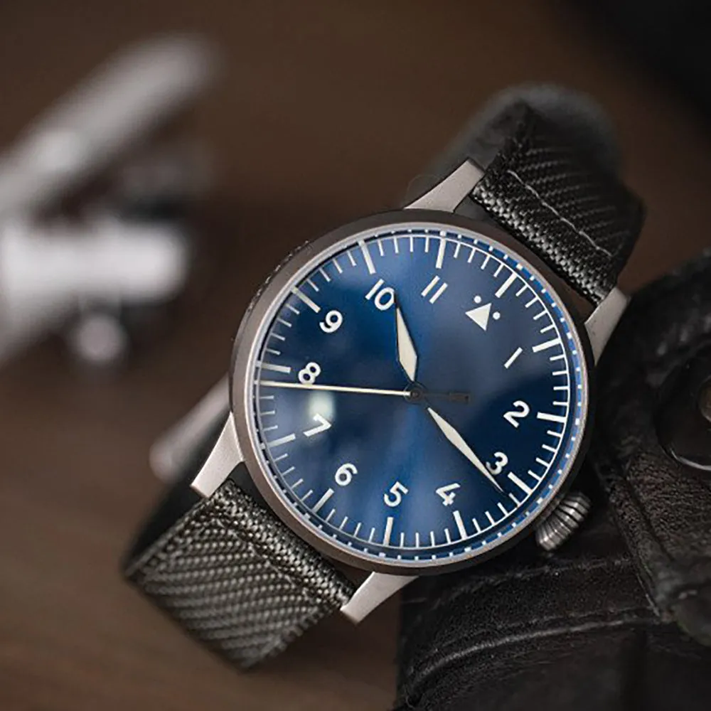 LACO PILOT WATCH ORIGINAL MÜNSTER BLAUE STUNDE 42 MM AUTOMATIC
