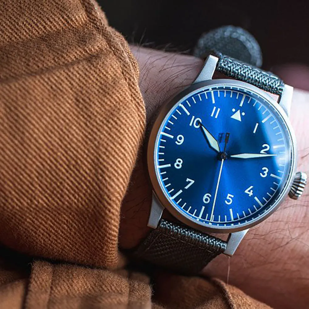 LACO PILOT WATCH ORIGINAL MÜNSTER BLAUE STUNDE 42 MM AUTOMATIC